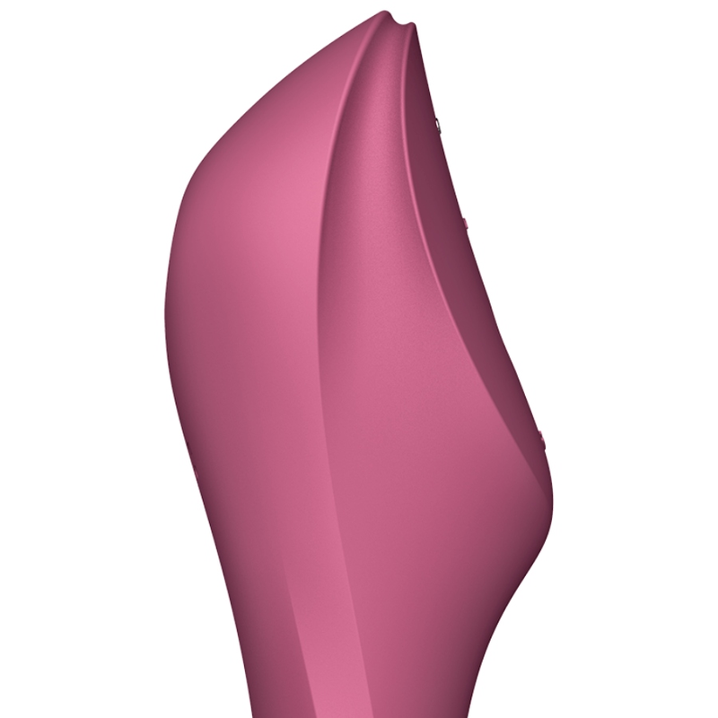 SATISFYER - CURVY TRINITY 3 AIR PULSE VIBRATOR ROT Produktansicht und Details