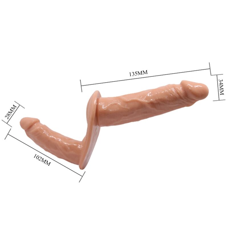 BAILE - ULTRA LEIDENSCHAFTLICHER DOPPELTE DILDOS MIT GESCHIRR hochwertiges Intimtoy