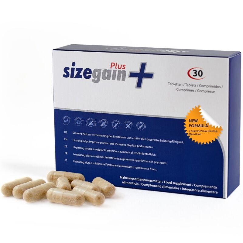 500 COSMETICS - SIZEGAIN PLUS-PILLEN ZUR VERGRÖSSERUNG DES PENIS – Potenz- & Lustprodukt Bild 1