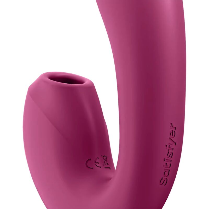 SATISFYER - SUNRAY STIMULATOR UND VIBRATOR APP ROT Produktansicht und Details