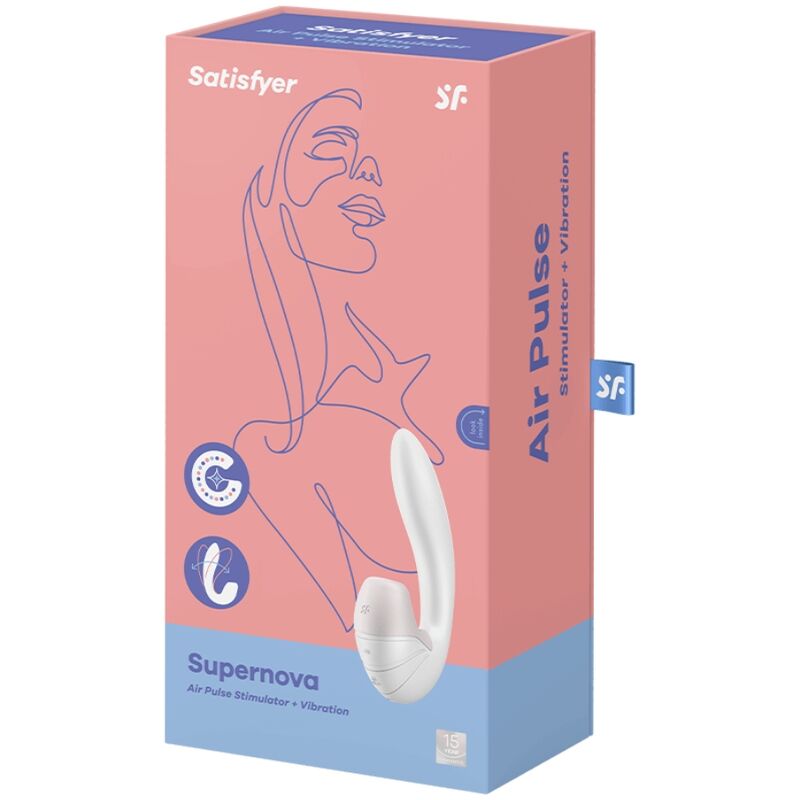 SATISFYER - SUPERNOVA LUFTPULSSTIMULATOR & VIBRATION WEISS Klitorisstimulator diskret online kaufen