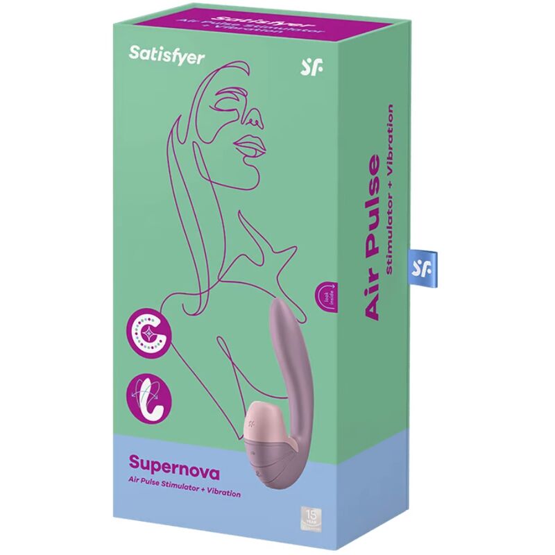 SATISFYER - SUPERNOVA LUFTPULSSTIMULATOR & VIBRATION ROSA für sinnliche Momente allein oder zu zweit