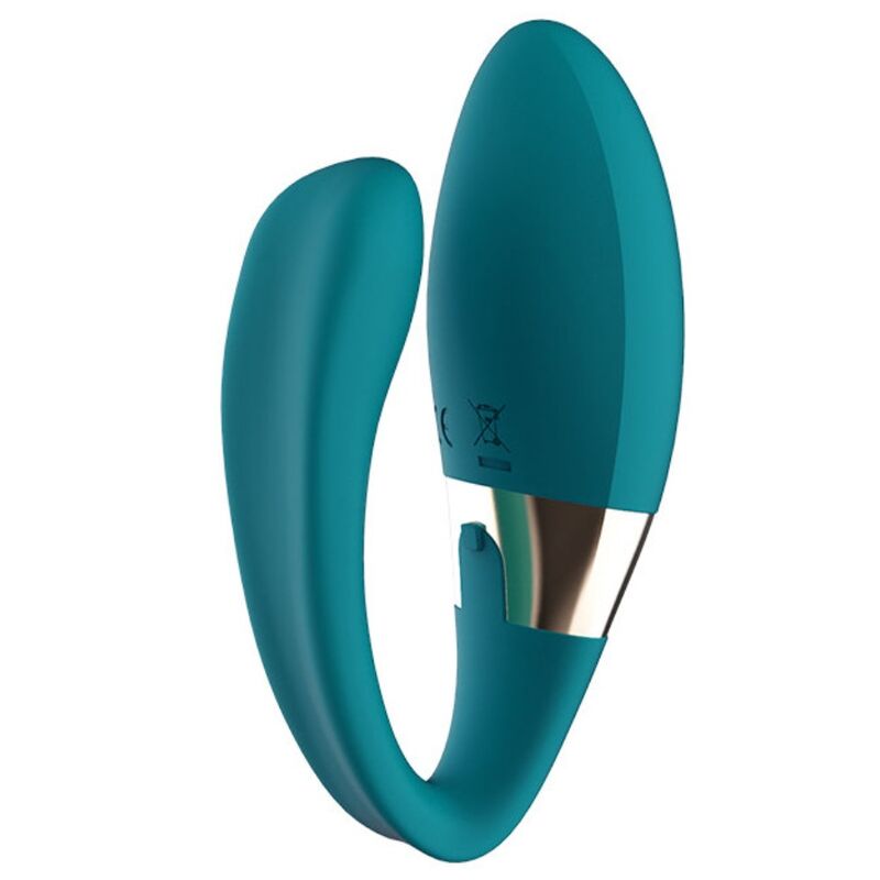 LELO Tiani Duo Blauer Paarmassager – Doppelte Motoren & SenseMotion Technologie Detailansicht bei Secret Pulse