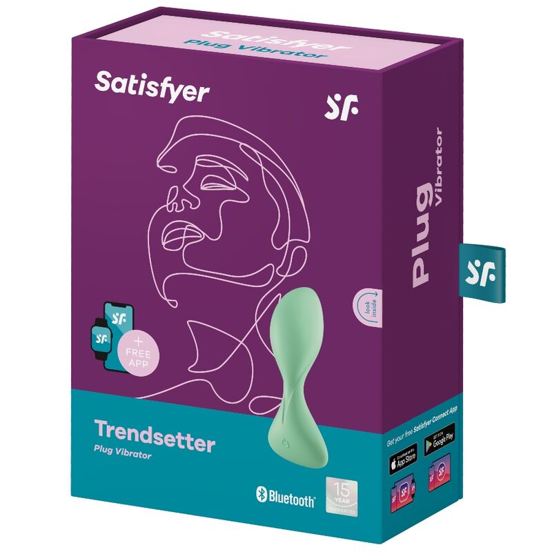 Satisfyer Trendsetter – Vibrationsplug Grün, App-kompatibel, Unisex, 12 Modi für intensive Stimulation und Self-Love