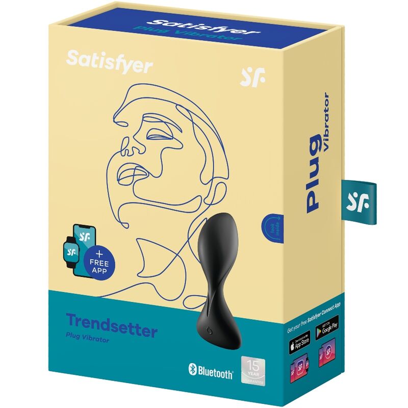 Satisfyer Trendsetter Vibrationsplug Schwarz – App-kompatibel, 12 Modi, Unisex Klitorisstimulator diskret online kaufen