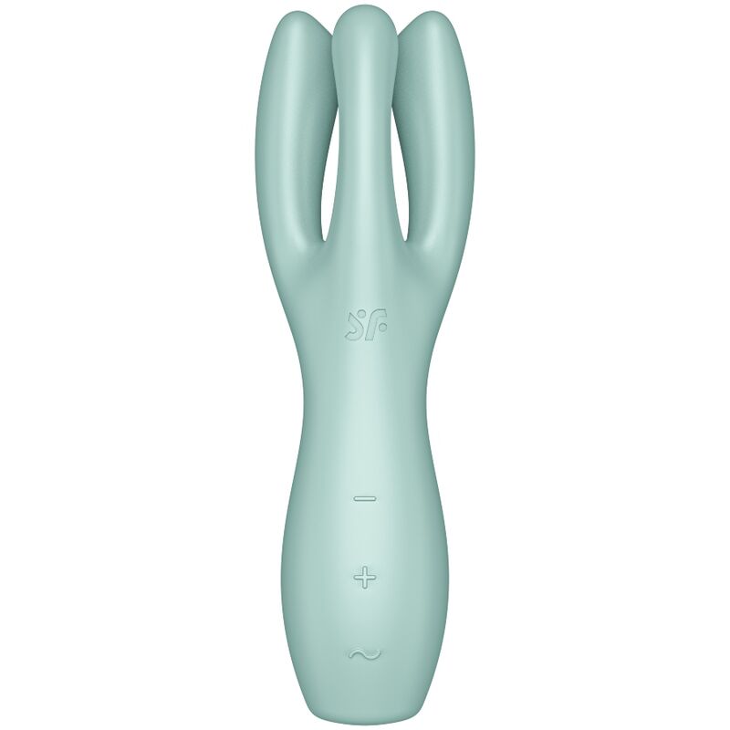 Satisfyer Threesome 3 Vibrator Mint – 3 Motoren, 12 Vibrationsprogramme, Wasserdicht hochwertiges Sextoy bei Secret Pulse