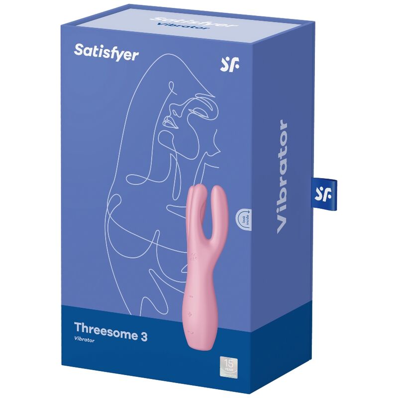 Satisfyer Threesome 3 Vibrator Rosa – 3 Motoren, 12 Vibrationsprogramme, Wasserdicht für intensive Stimulation und Self-Love