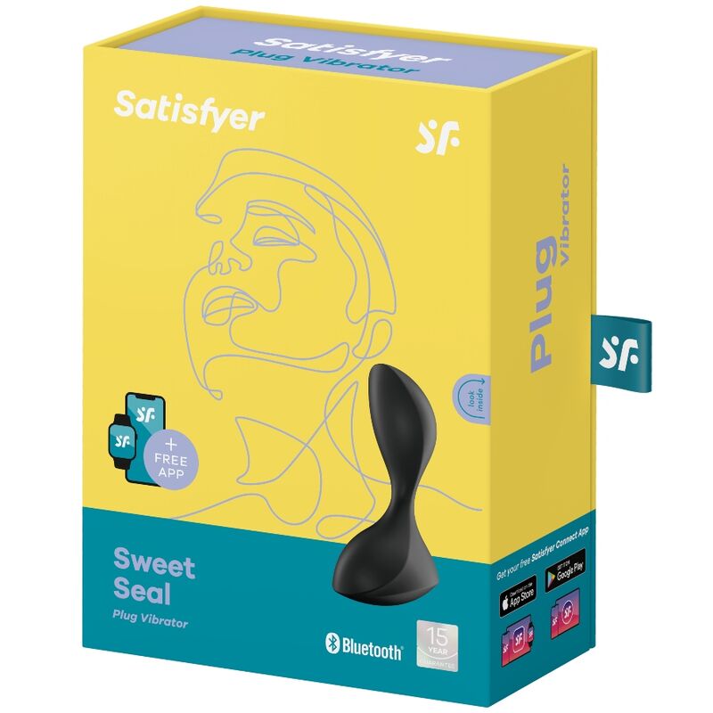 Satisfyer Sweet Seal Vibrationsplug Schwarz – Unisex, Wasserdicht, App-kompatibel Klitorisstimulator diskret online kaufen