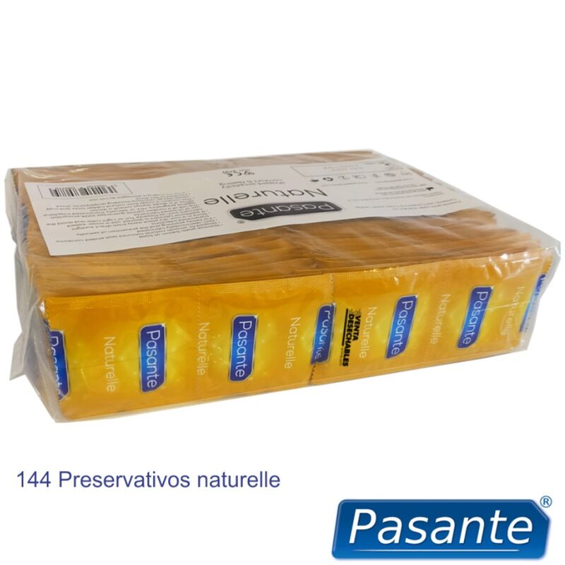 PASANTE - KONDOME NATURELLE BEUTEL 144 EINHEITEN Produktverpackung und Details