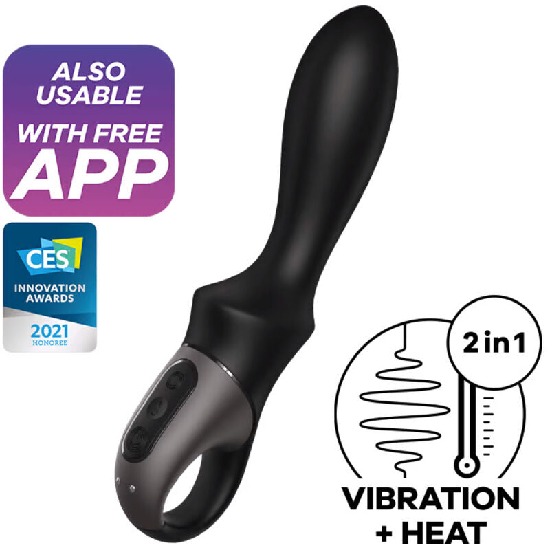SATISFYER - HEAT CLIMAX ANAL VIBRATOR APP SCHWARZ Produktansicht und Details