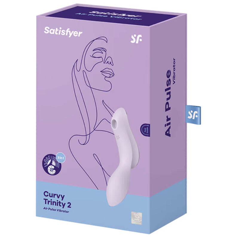 SATISFYER - CURVY TRINITY 2 AIR PULSE VIBRATOR LILA Klitorisstimulator diskret online kaufen