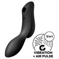 SATISFYER - CURVY TRINITY 2 AIR PULSE VIBRATOR SCHWARZ Klitorisstimulator diskret online kaufen