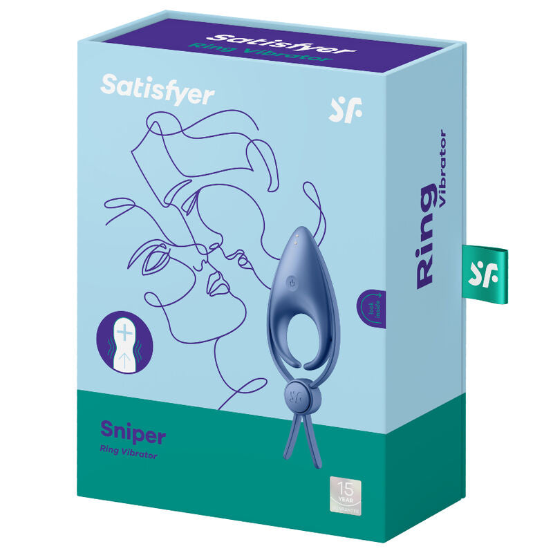 SATISFYER - SNIPER RINGVIBRATOR BLAU für sinnliche Momente allein oder zu zweit