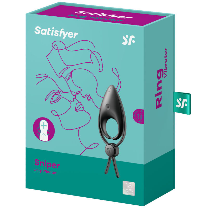 SATISFYER - SNIPER RINGVIBRATOR SCHWARZ für sinnliche Momente allein oder zu zweit