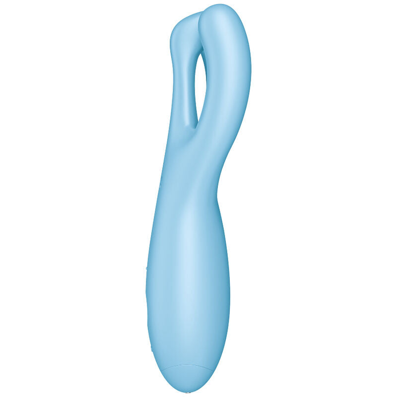 SATISFYER - THREESOME 4 VIBRATORAPP BLAU Klitorisstimulator diskret online kaufen