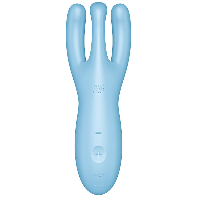 SATISFYER - THREESOME 4 VIBRATORAPP BLAU hochwertiges Sextoy bei Secret Pulse