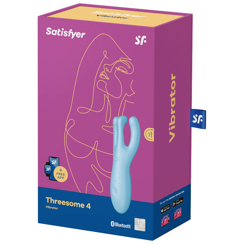 SATISFYER - THREESOME 4 VIBRATORAPP BLAU Produktansicht und Details