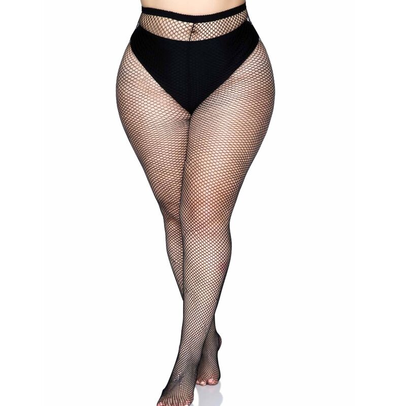 LEG AVENUE - STRUMPFHOSE MIT RÜCKENNAHT - SCHWARZ, ÜBERGRÖSSE Detailansicht bei Secret Pulse