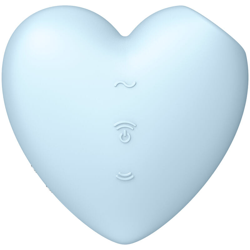 SATISFYER - CUTIE HEART AIR PULSE STIMULATOR & VIBRATOR BLAU hochwertiges Sextoy bei Secret Pulse