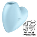 SATISFYER - CUTIE HEART AIR PULSE STIMULATOR & VIBRATOR BLAU Klitorisstimulator diskret online kaufen