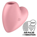 SATISFYER - CUTIE HEART AIR PULSE STIMULATOR & VIBRATOR ROSA Klitorisstimulator diskret online kaufen