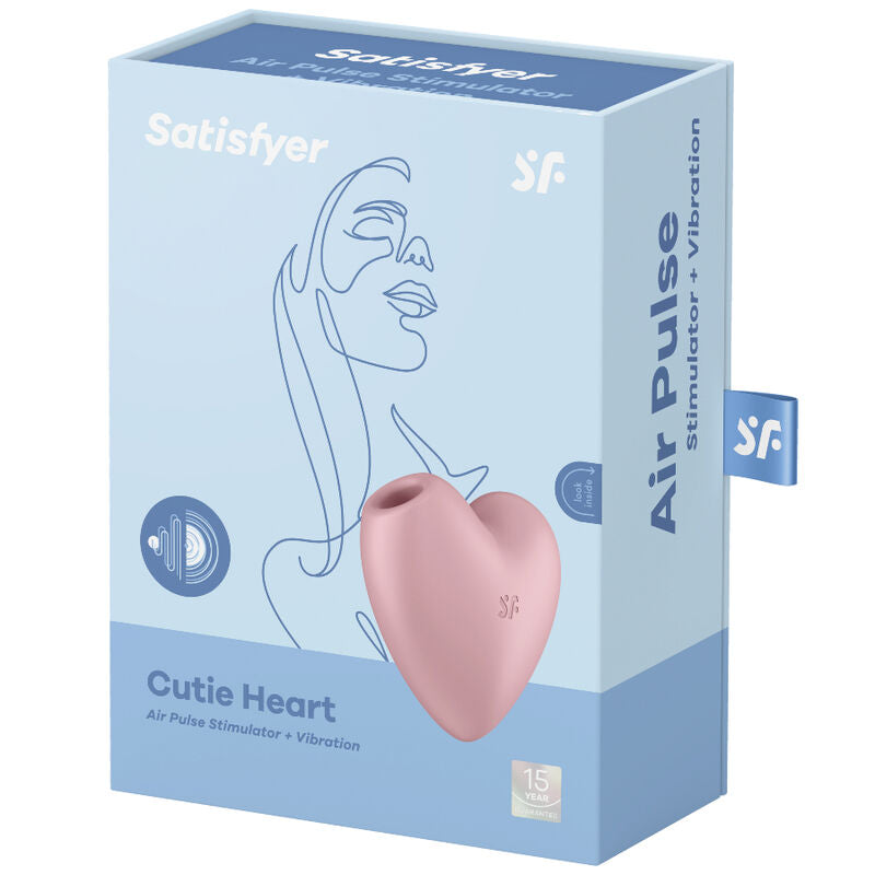 SATISFYER - CUTIE HEART AIR PULSE STIMULATOR & VIBRATOR ROSA für intensive Stimulation und Self-Love