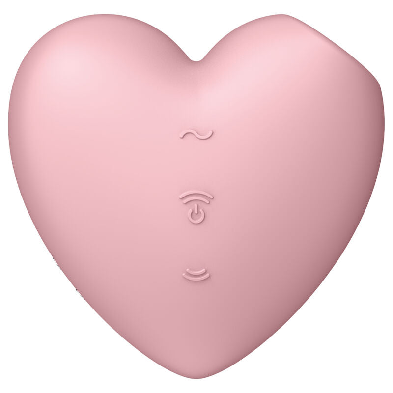 SATISFYER - CUTIE HEART AIR PULSE STIMULATOR & VIBRATOR ROSA Produktansicht und Details