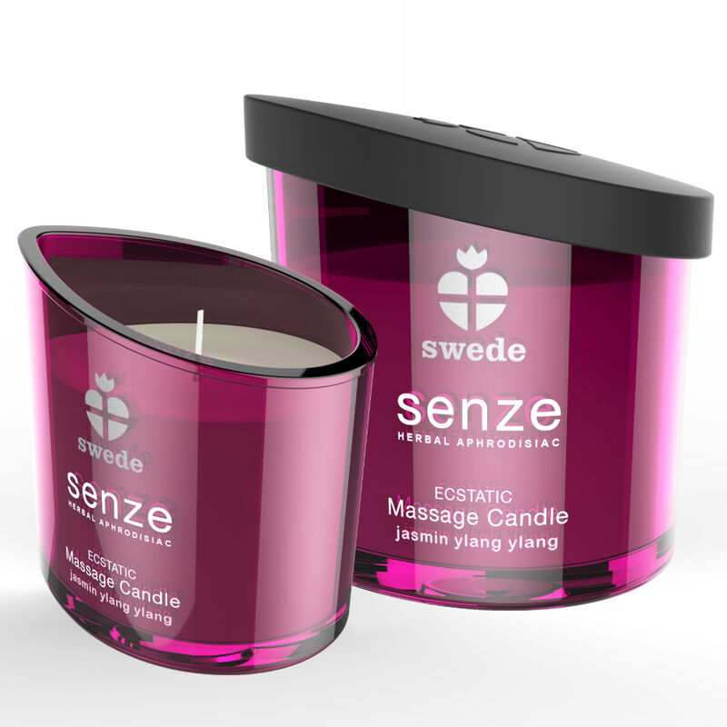 Swede Senze Ecstatische Massagekerze – Jasmin & Ylang Ylang, Sinnlich & Pflegend