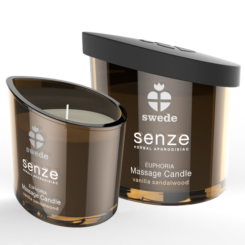 Swede Senze Euphoria Massagekerze 50 ml – Vanille & Sandelholz, Sinnlich & Pflegend