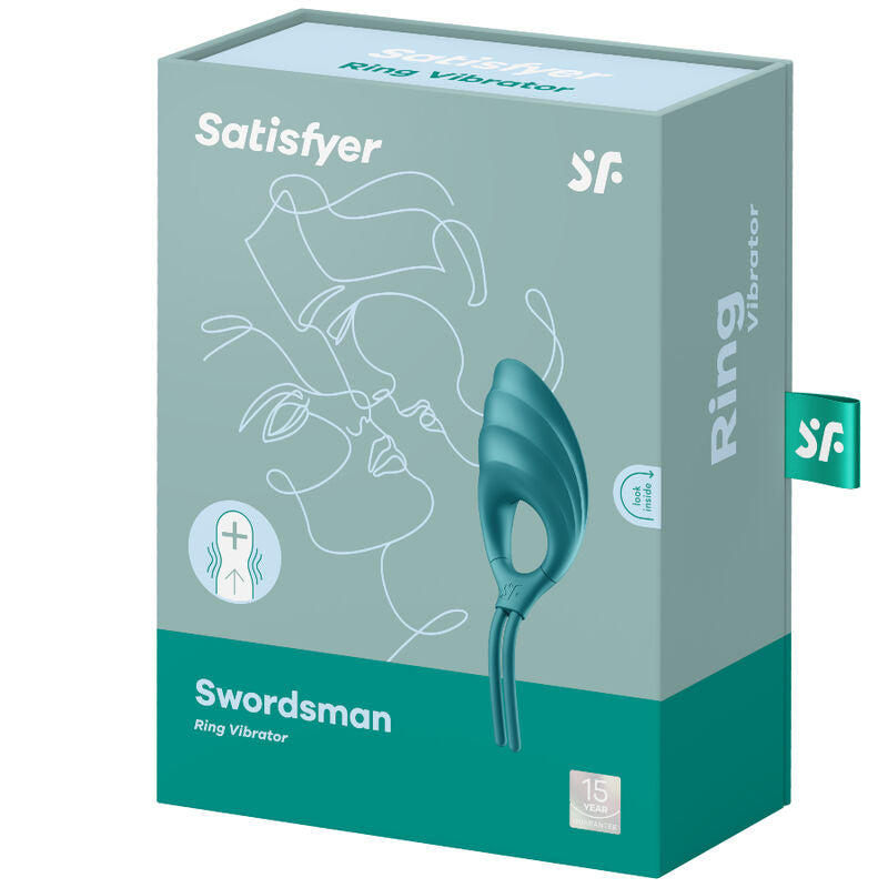 SATISFYER - SWORDSMAN RINGVIBRATOR GRÜN Produktansicht und Details
