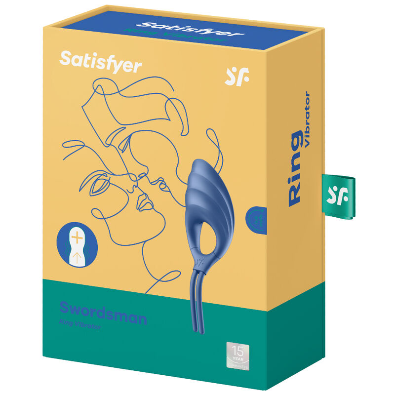 SATISFYER - SWORDSMAN RINGVIBRATOR BLAU für intensive Stimulation und Self-Love