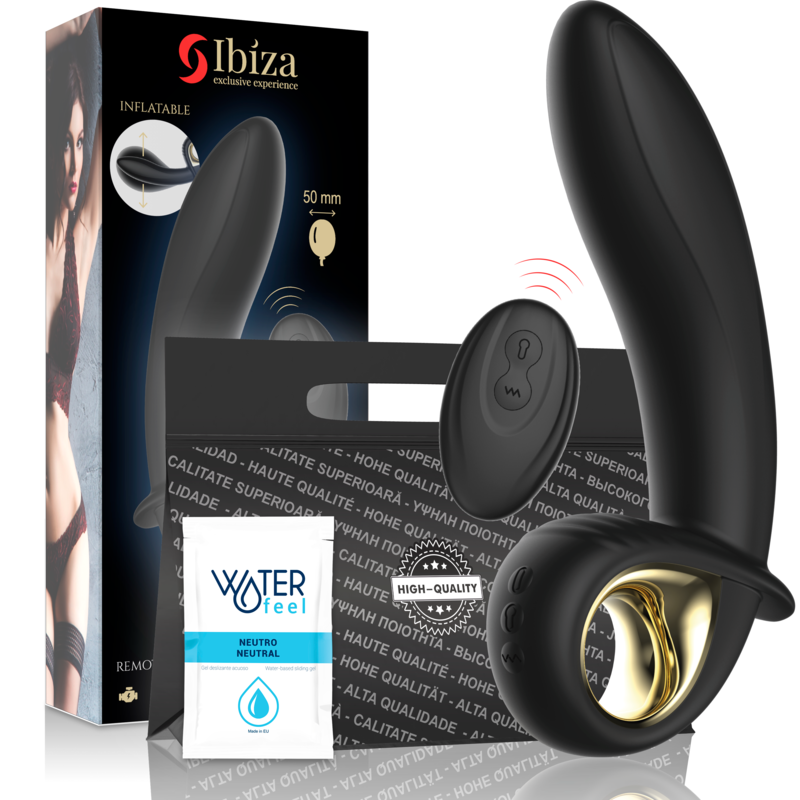 IBIZA Aufblasbarer Anal- & Vaginal-Vibrator – Fernbedienung, 10 Modi, USB, wasserdicht – Masturbator Bild 1