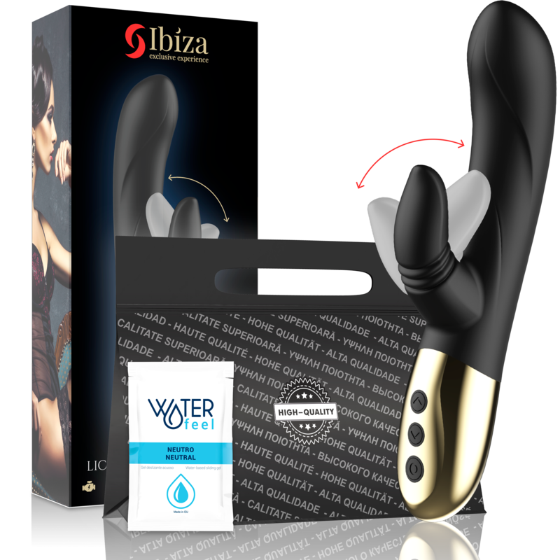 IBIZA Vibrator Leckendes Kaninchen – 8 Vibrationsmodi, 3 Leckintensitäten, USB – Vibrator Bild 1