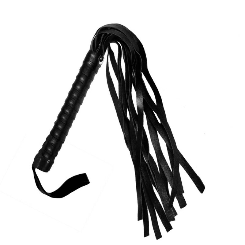 SecretPlay Schwarze Bondage-Peitsche 44 cm – BDSM & Kunstleder | Secret Pulse – Bondage-Fessel Bild 5