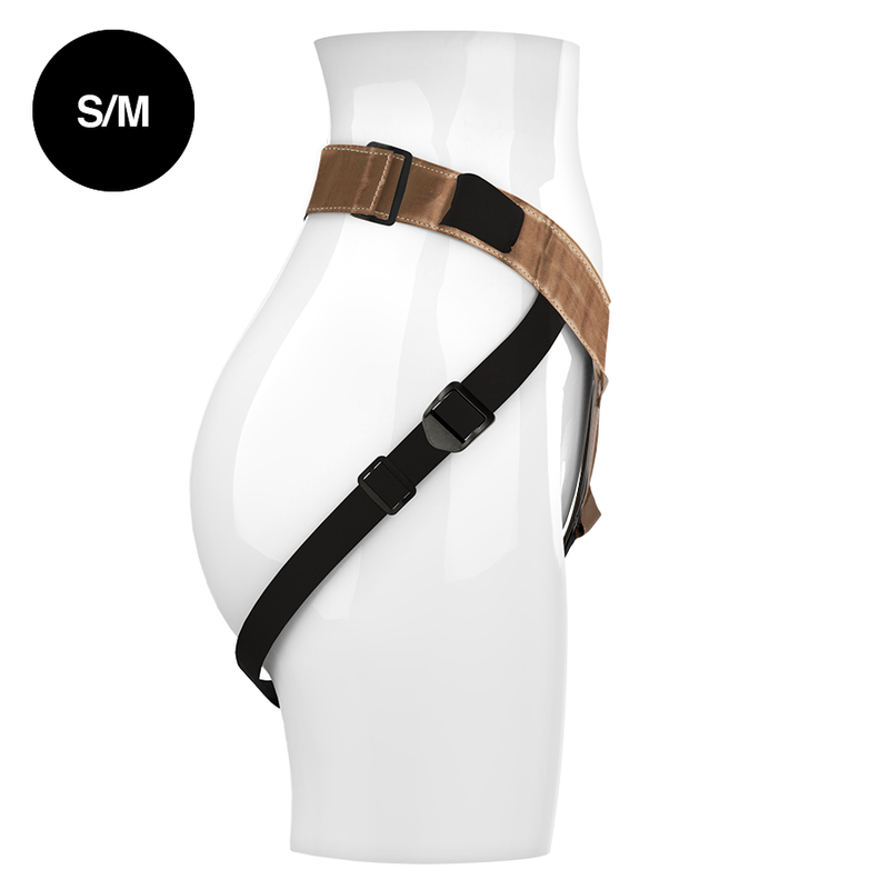 MYTHOLOGY Fantasy-Geschirr S/M – Bronzegeschirr für Dildo & Pegging | Veganes, verstellbares Harness | Secet Pulse hochwertiges Intimtoy