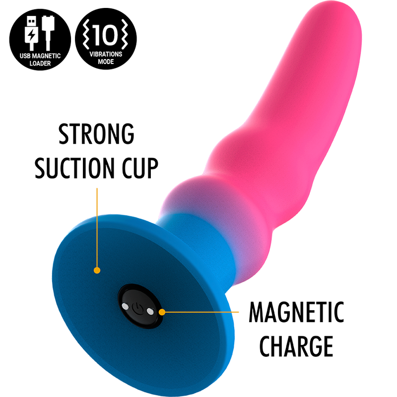 Mythology Kuno Utopia Dildo S – Superstarke Vibration, Watchme-kompatibel, USB, Mehrfarbig – Dildo Bild 3