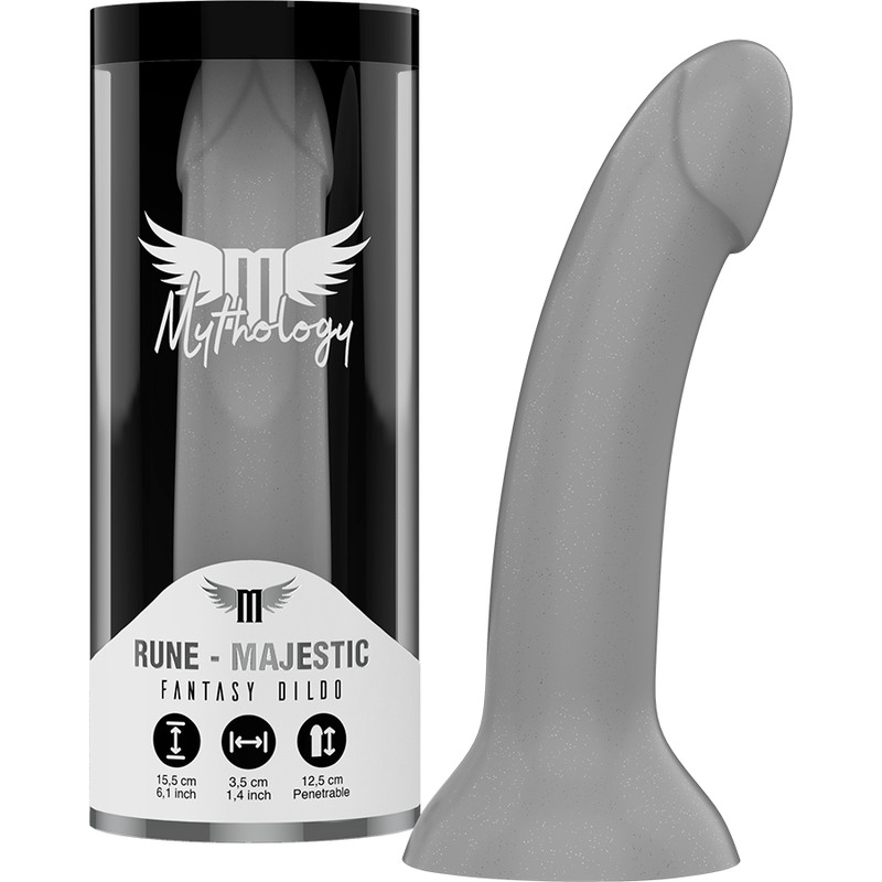 MYTHOLOGY – Rune Majesttischer Dildo S, Silber & Premium – Dildo Bild 1