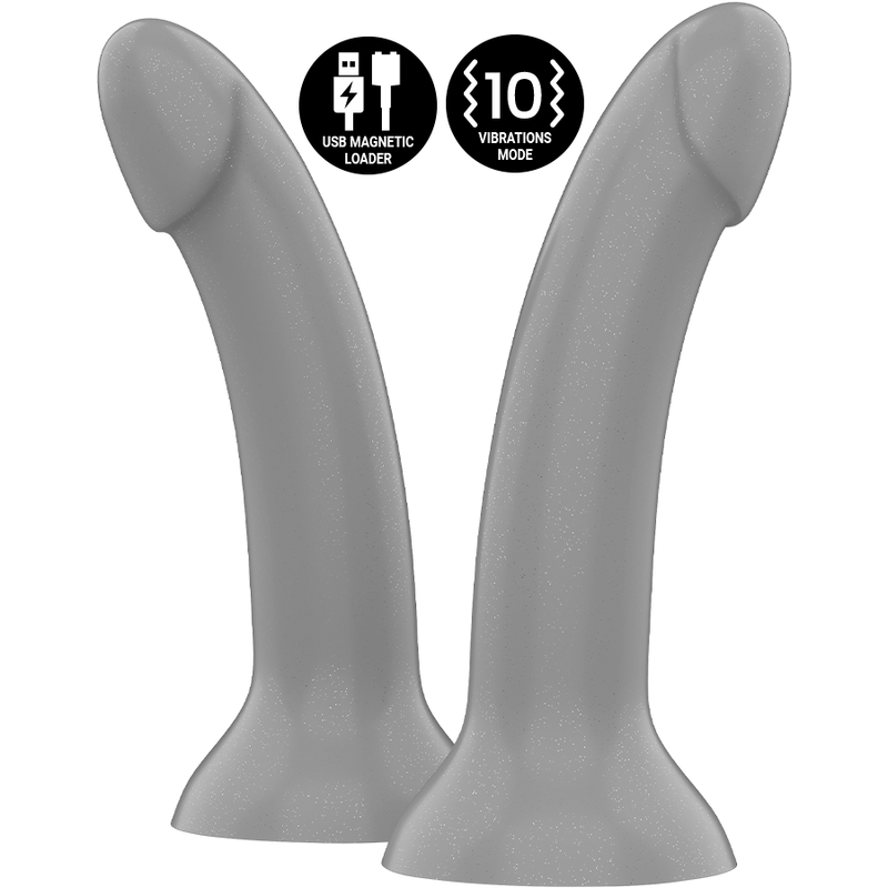 Mythology Rune Majestätische Dildo S – Superstarke Vibration, Watchme-kompatibel, USB, Silber – Dildo Bild 13
