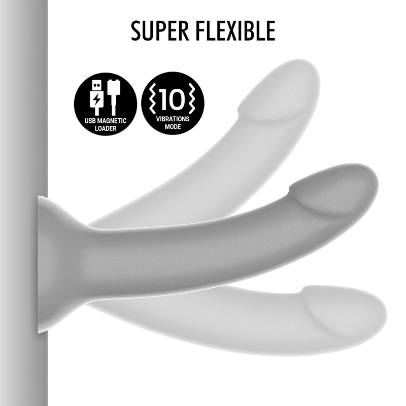 Mythology Rune Majestätische Dildo S – Superstarke Vibration, Watchme-kompatibel, USB, Silber – Dildo Bild 11