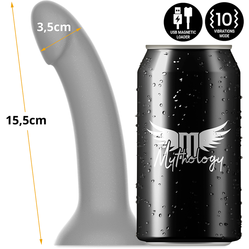 Mythology Rune Majestätische Dildo S – Superstarke Vibration, Watchme-kompatibel, USB, Silber – Dildo Bild 7