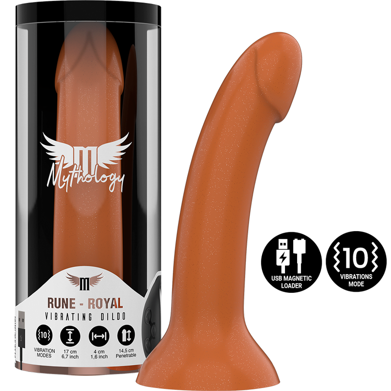 Mythology Rune Royal Dildo M – Superstarke Vibration, Watchme-kompatibel, USB, Gold – Dildo Bild 2