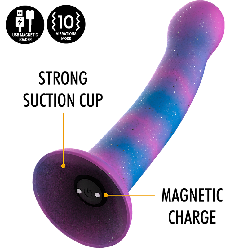 Mythology Dion Galactic Dildo S – Superstarke Vibration, Watchme-kompatibel, USB, Galaxy-Design – Dildo Bild 3
