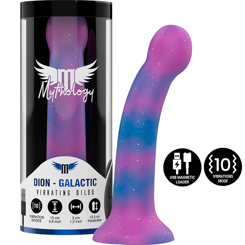 Mythology Dion Galactic Dildo S – Superstarke Vibration, Watchme-kompatibel, USB, Galaxy-Design – Dildo Bild 1