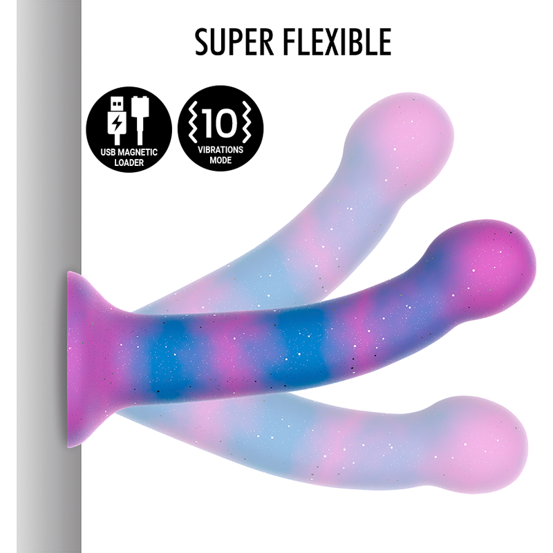 Mythology Dion Galactic Dildo S – Superstarke Vibration, Watchme-kompatibel, USB, Galaxy-Design – Dildo Bild 12