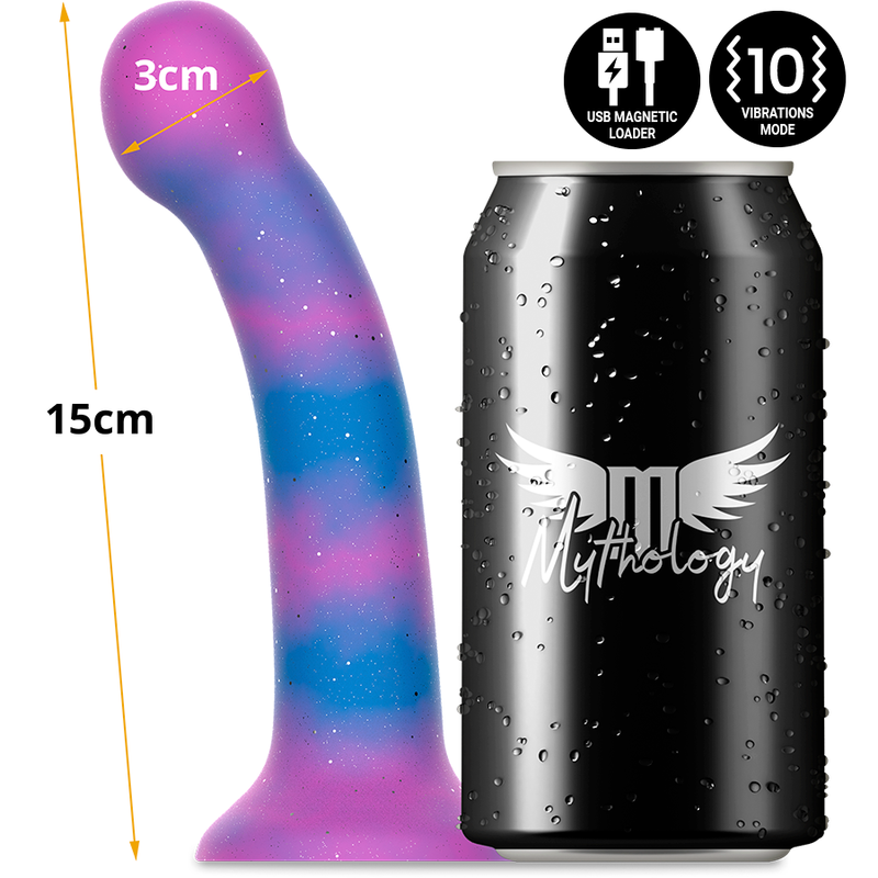 Mythology Dion Galactic Dildo S – Superstarke Vibration, Watchme-kompatibel, USB, Galaxy-Design – Dildo Bild 7