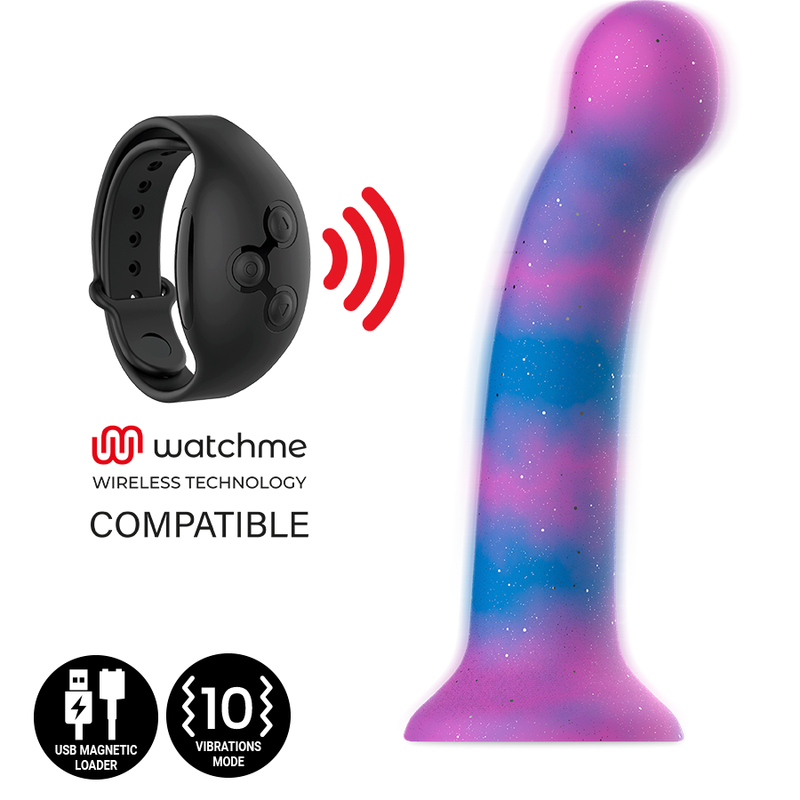 Mythology Dion Galactic Dildo S – Superstarke Vibration, Watchme-kompatibel, USB, Galaxy-Design – Dildo Bild 5