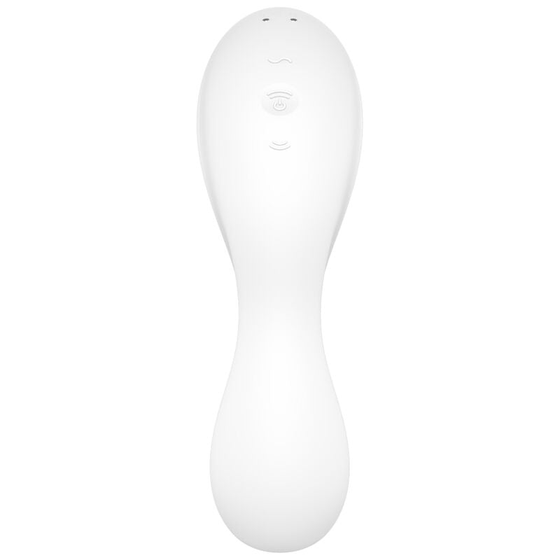 SATISFYER - CURVY TRINITY 5 AIR PULSE STIMULATOR & VIBRATOR APP WEISS für sinnliche Momente allein oder zu zweit