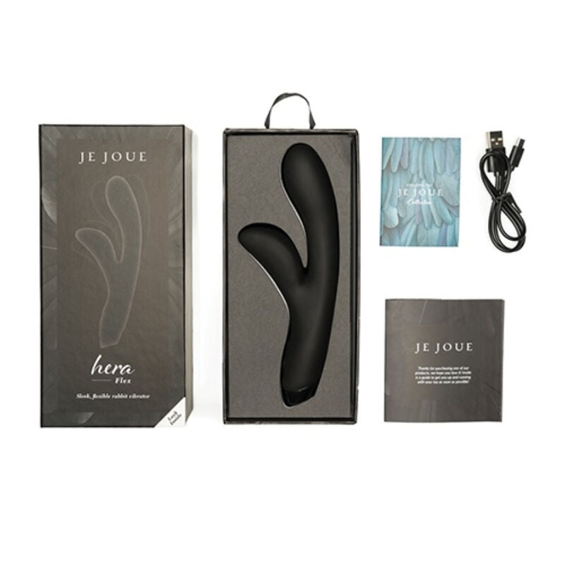 JE JOUE - HERA FLEX KANINCHENVIBRATOR - SCHWARZ Produktansicht und Details