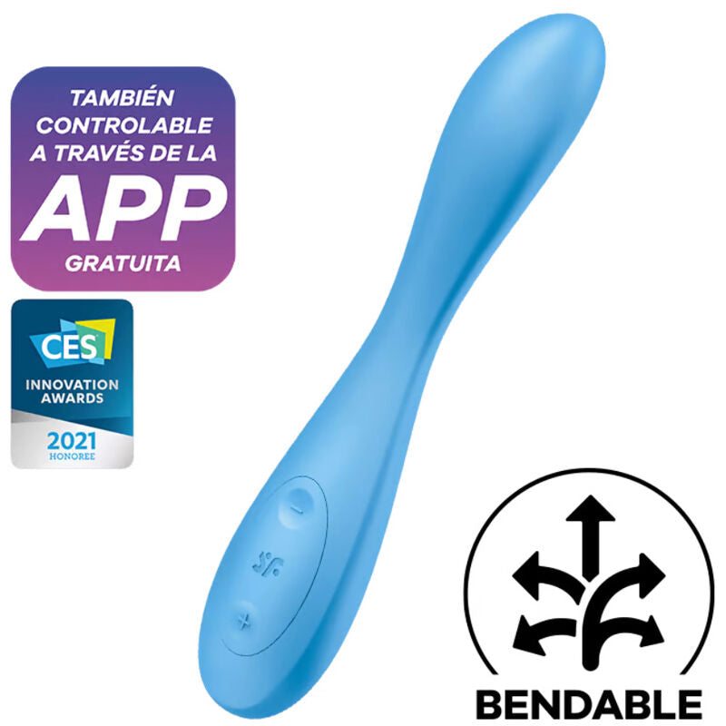 Satisfyer G-Spot Flex 4+ – App-gesteuerter Vibrator für intensive G-Punkt-Stimulation, Blau für intensive Stimulation und Self-Love
