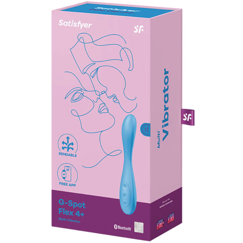 Satisfyer G-Spot Flex 4+ – App-gesteuerter Vibrator für intensive G-Punkt-Stimulation, Blau Produktansicht und Details